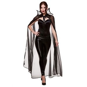 Vampires Cape with sheer cape and lace trim and collar
